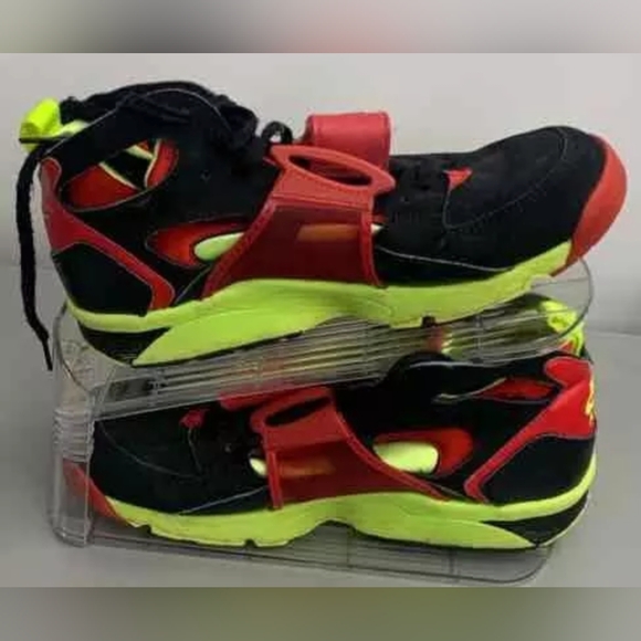 Nike Air Trainer Huarache Red Volt Sneakers Size 8 Used Excellent MSRP $220 - Picture 5 of 8